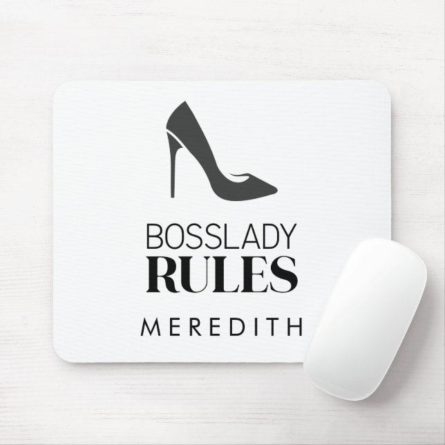 Boss Lady Rules Logo Personalised Mouse Pad (With Mouse)