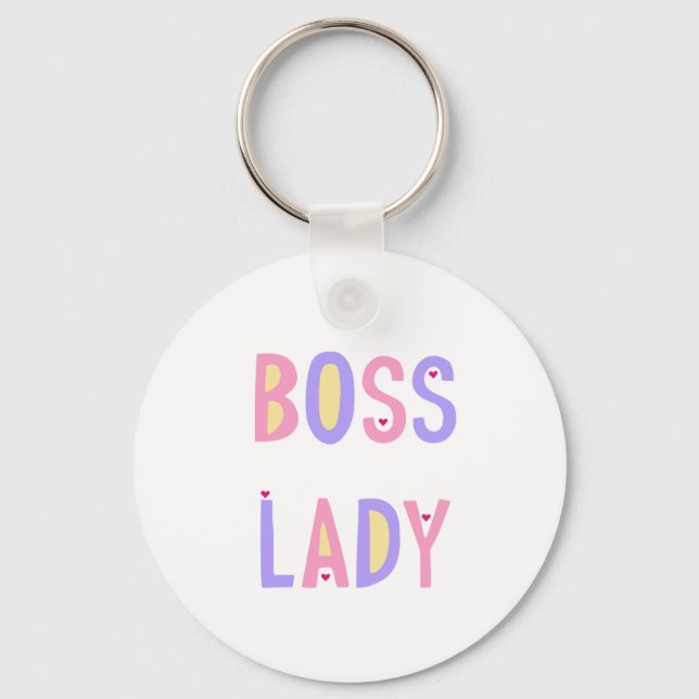 Boss Lady Simple Keyring (Front)
