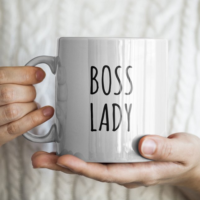 "Boss Lady" Simple Modern Farmhouse Coffee Mug (Creator Uploaded)