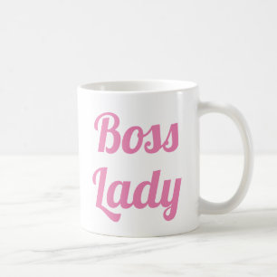 Boss Lady   Slogan Mug   handwritten typo