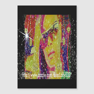 Boss Lady Sparkle Magnetic Business Card