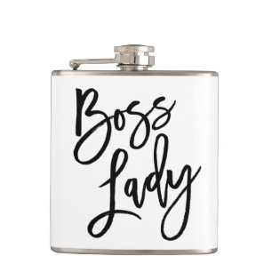 Boss Lady Trendy Lettering Hip Flask