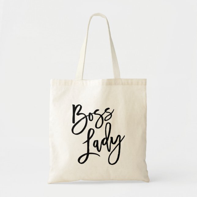 Boss Lady Trendy Lettering Tote Bag (Front)