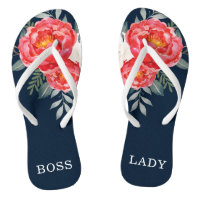 BOSS LADY / Vintage Botanical Red Floral Peonies