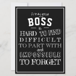 Boss leaving Thank you Appreciation Gift for him Card