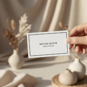Boss Luxury Minimalist Professional Black White  Business Card