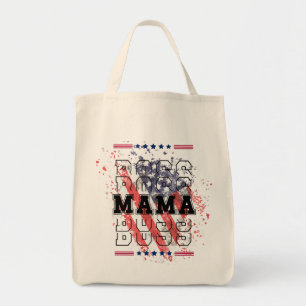 Boss Mama Patriotic Tote   Strong Mum Canvas Bag