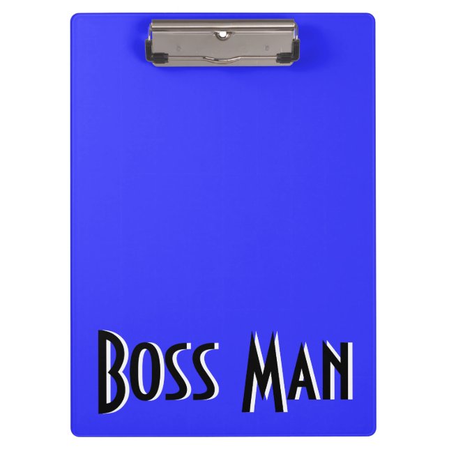 Boss Man Blue Clipboard (Front)