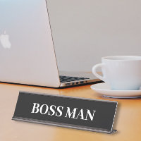Boss Man Gift Funny Name Plate Customize