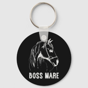 Boss Mare Horseback Riding Equestrians Men Horse W Key Ring