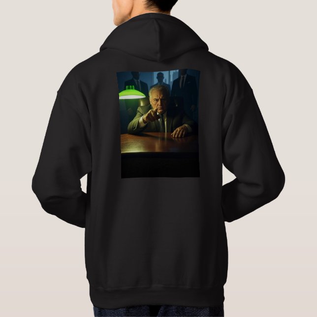 Boss men black hooded sweatshirt back (Back)