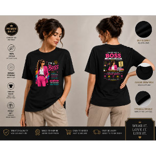 Boss Mindset Design Motivational Leader Graphic T-Shirt