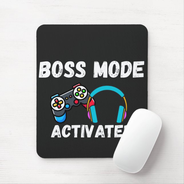 Boss Mode Activated Gamer  Mouse Pad (With Mouse)
