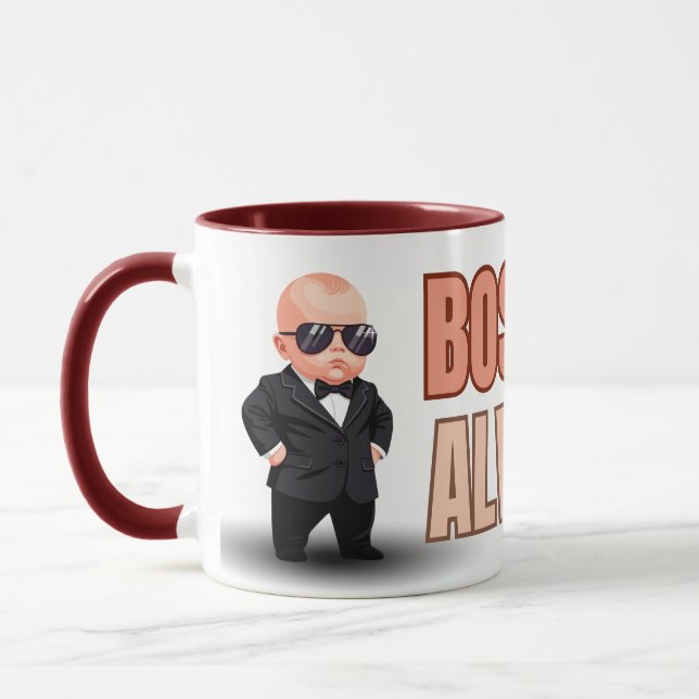 Boss Mode Always On – Funny Boss Quote Mug (Left)
