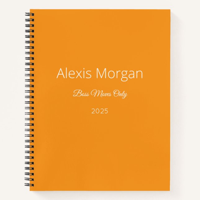 Boss Moves Daily Planner  Notebook (Front)