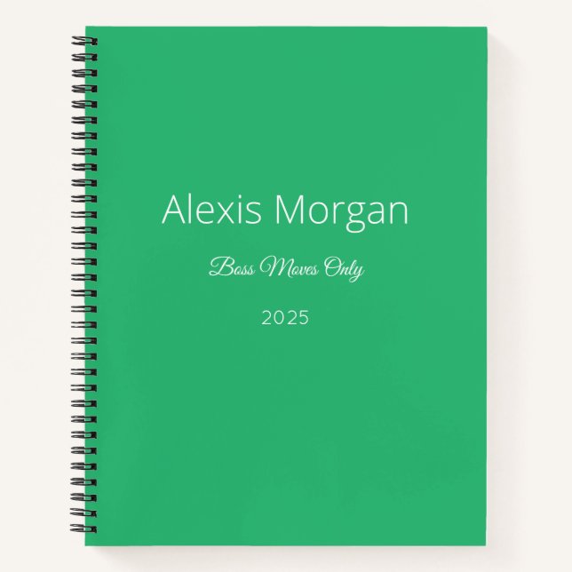 Boss Moves Daily Planner  Notebook (Front)