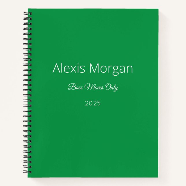Boss Moves Daily Planner  Notebook (Front)