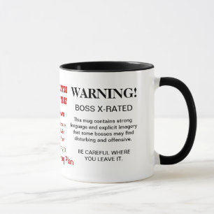BOSS MUG - X RATED - WITTY FUNNY GIFT IDEA