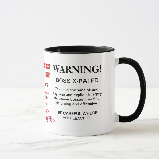BOSS MUG - X RATED - WITTY FUNNY GIFT IDEA (Right)