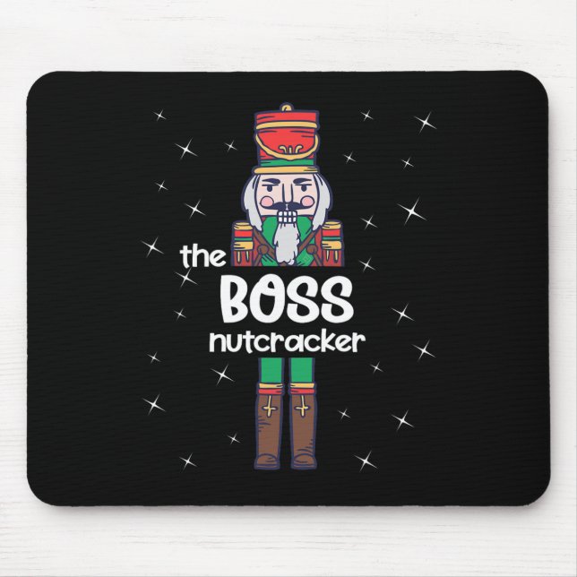 Boss Nutcracker Family Matching Funny Pajama  Mouse Pad (Front)