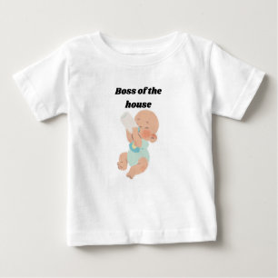 👑 Boss of the House – Funny Baby T-Shirt