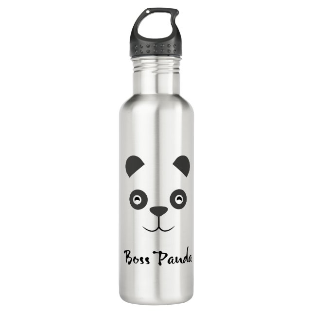 Boss Panda Stainless Steel Water Bottle (Front)