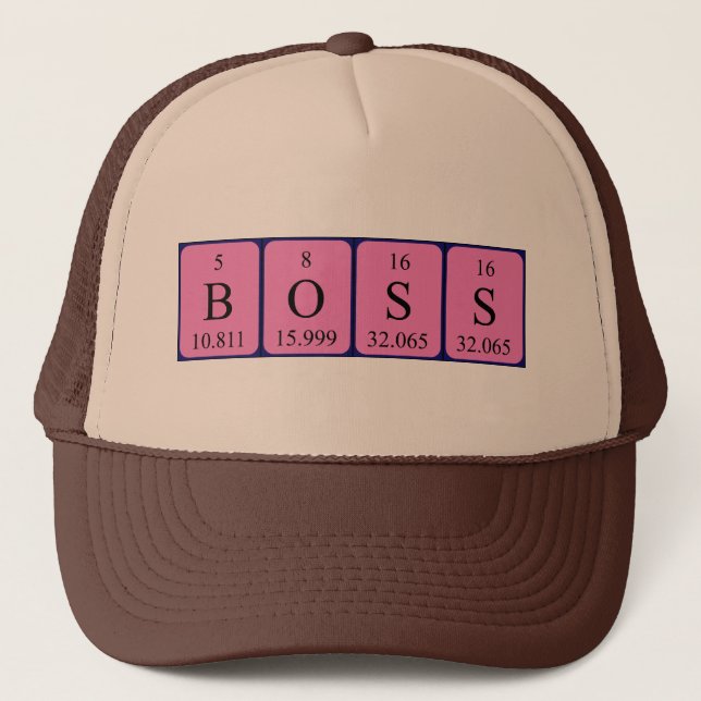 Boss periodic table name hat (Front)