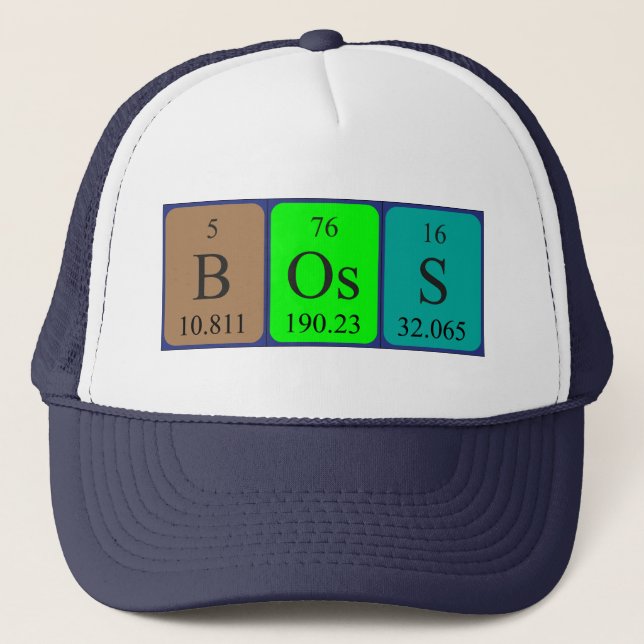 Boss periodic table name hat (Front)