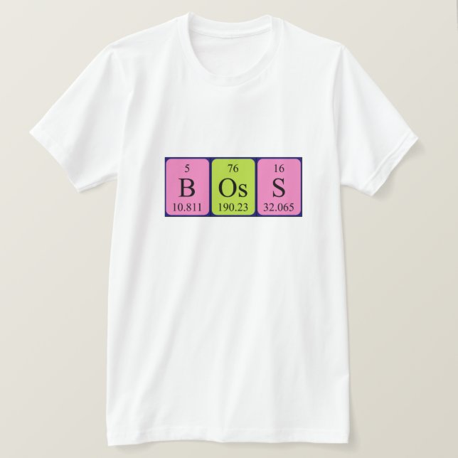 Boss periodic table name shirt (Design Front)