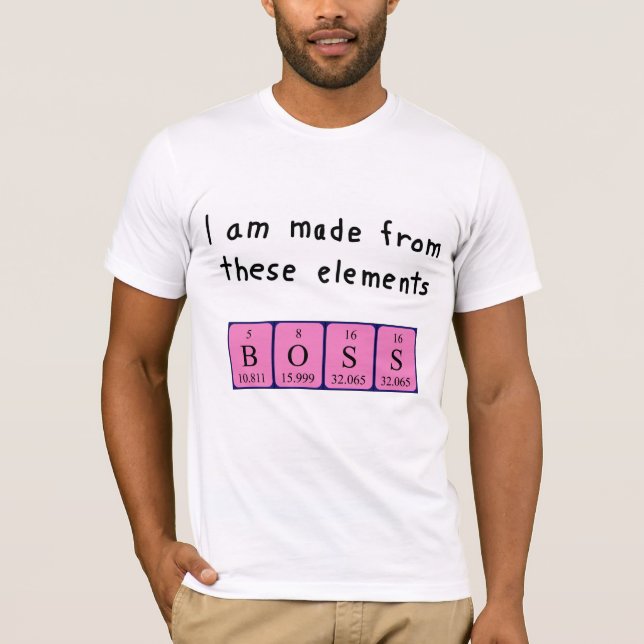 Boss periodic table name shirt (Front)