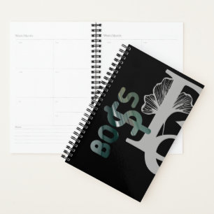 BOSS Planner Trend Abstract Art Black White Green