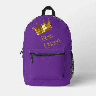 Boss Queen Crown Purple Backpack