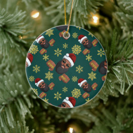 Boss Santa Claus Ceramic Ornament