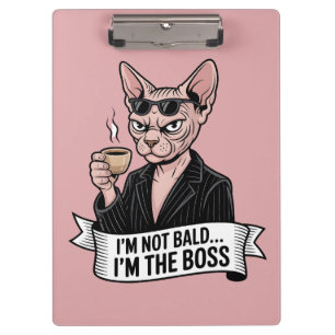 Boss Sphynx Cat Coffee Artwork Clipboard