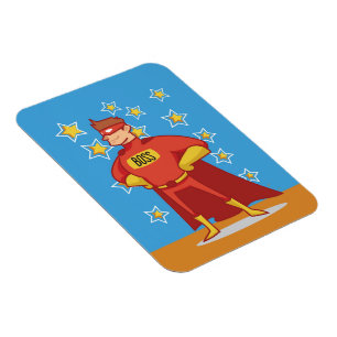 Boss Superhero on Father's Day Magnet