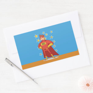 Boss Superhero on Father's Day Rectangular Sticker