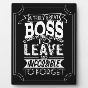 boss thank  you plaque