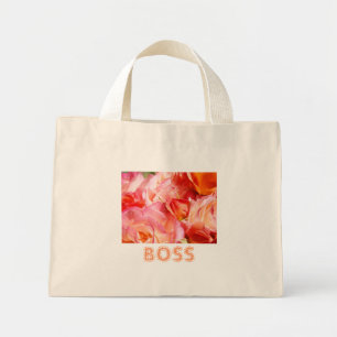 BOSS tote bags Pink Orange Roses Floral Bosses