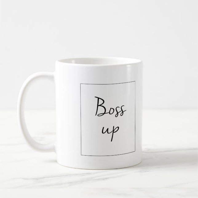 Boss Up motivational mug (Left)