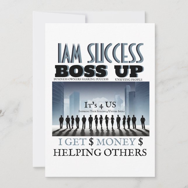 BOSS UP T-Shirt Invitation (Front)