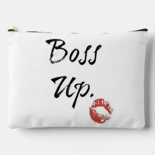 Boss Up with red lips Accessory Pouch
