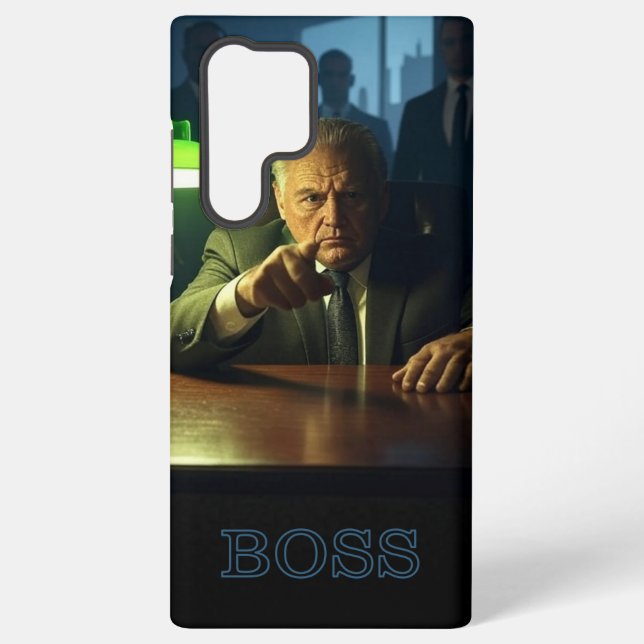 Boss w text Samsung S22 Ultra phone case (Back)