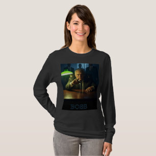 Boss w text women black long sleeve T-shirt