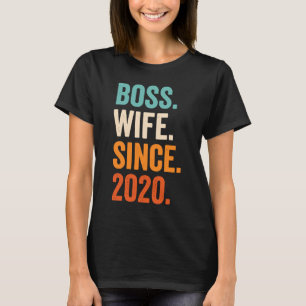 Boss Wife Since 2020 3rd wedding anniversary T-Shirt