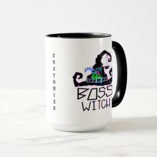 Boss Witch Funny Hat Customisable Halloween Mug
