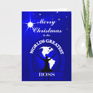 Boss Worlds Greatest Christmas Custom Verse Holiday Card