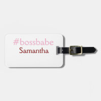Bossbabe hashtag light pink add name girl boss 