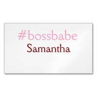 Bossbabe hashtag light pink add name girl boss