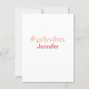 Bossbabe hashtag light pink add name girl boss postcard