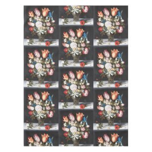 Bosschaert Flower in Glass Baroque Floral Painting Tablecloth